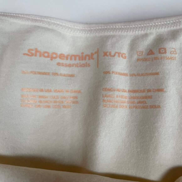 Shapermint All Day Every Day Scoop Neck Mid-Thigh Bodysuit Cream Sz XL 95002 - Picture 3 of 4